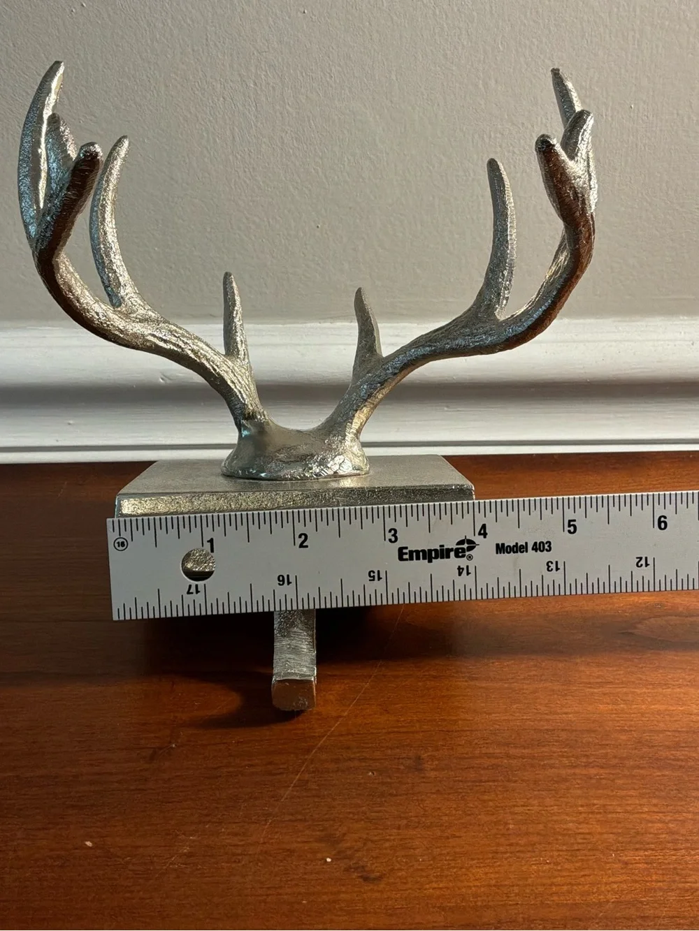 West Elm Silver Antler Stocking Holder